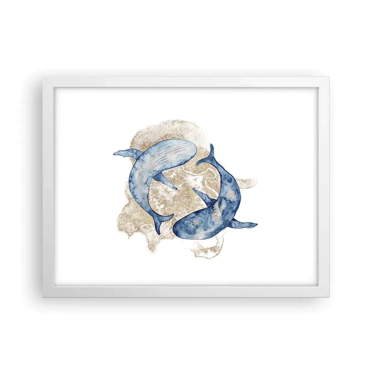 Plakat w białej ramie - Przyjaźń czy kochanie? - 40x30 cm