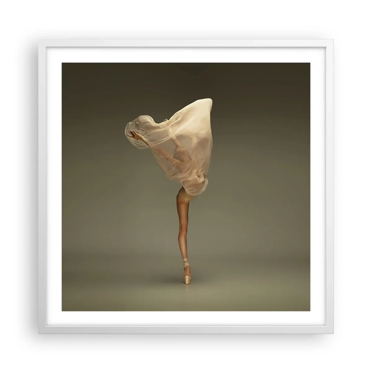 Plakat w białej ramie - Zaraz wzleci - 60x60 cm