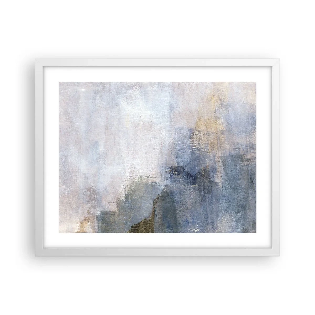Plakat w białej ramie - Tony i akordy barw - 50x40 cm