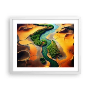 Plakat w białej ramie - Życiodajna rzeka - 50x40 cm