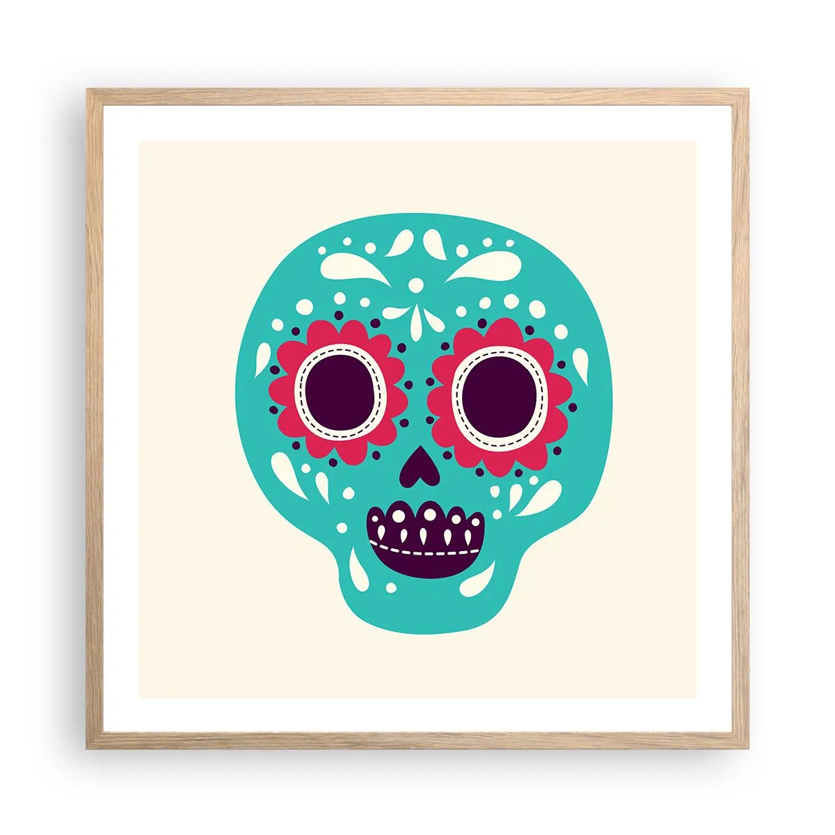 Plakat w ramie jasny dąb - Życie – zabawa aż do śmierci - 60x60 cm