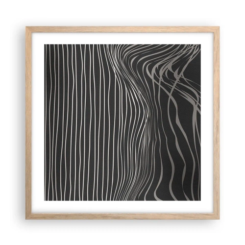 Plakat w ramie jasny dąb - Rytm i akcent - 50x50 cm