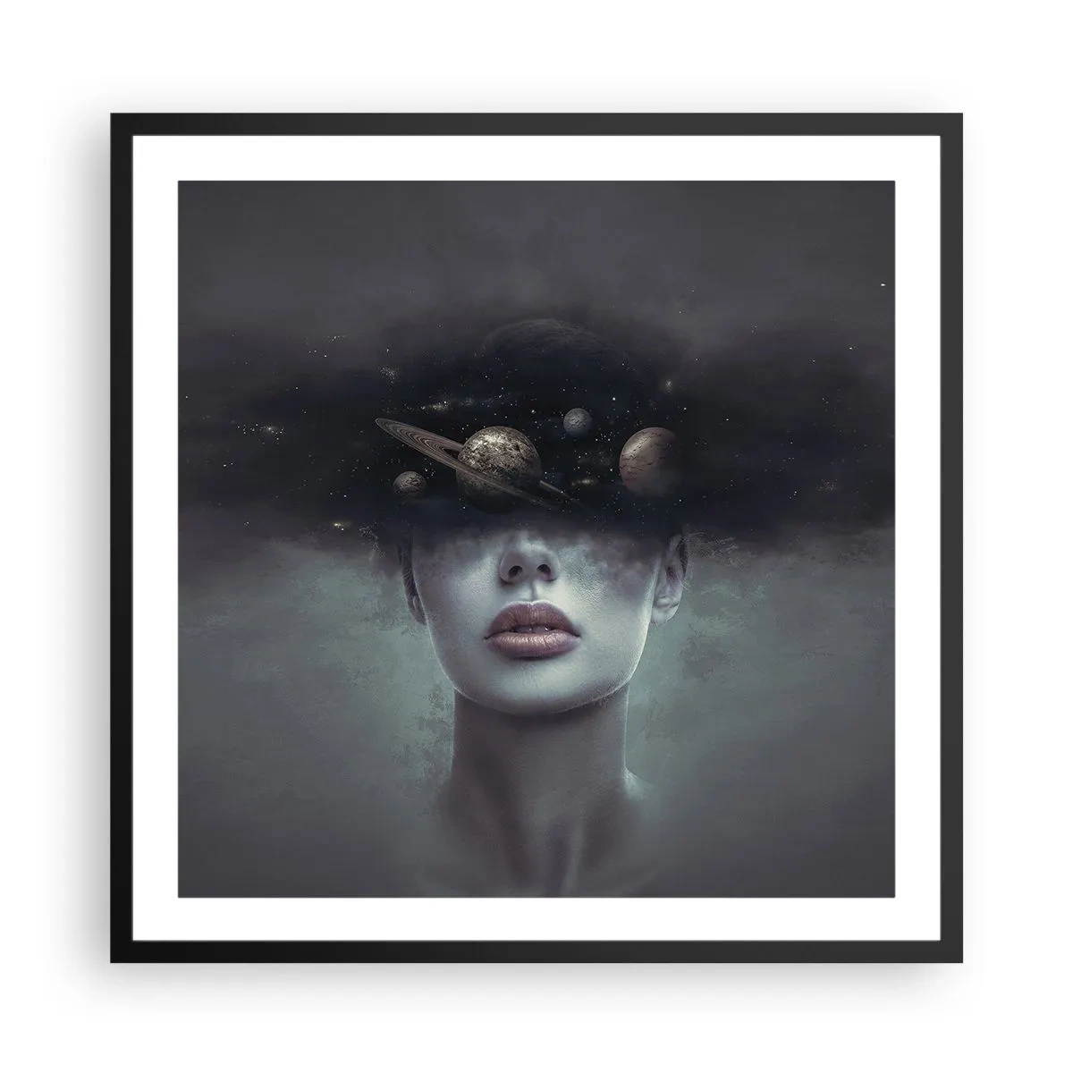 Plakat w czarnej ramie - A planety szaleją… - 60x60 cm