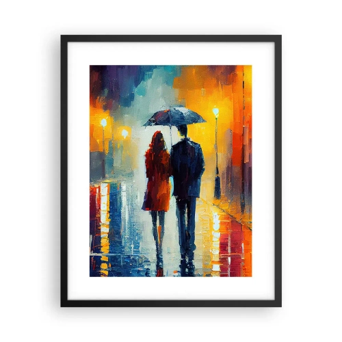 Plakat w czarnej ramie - Razem – kolorowa noc - 40x50 cm