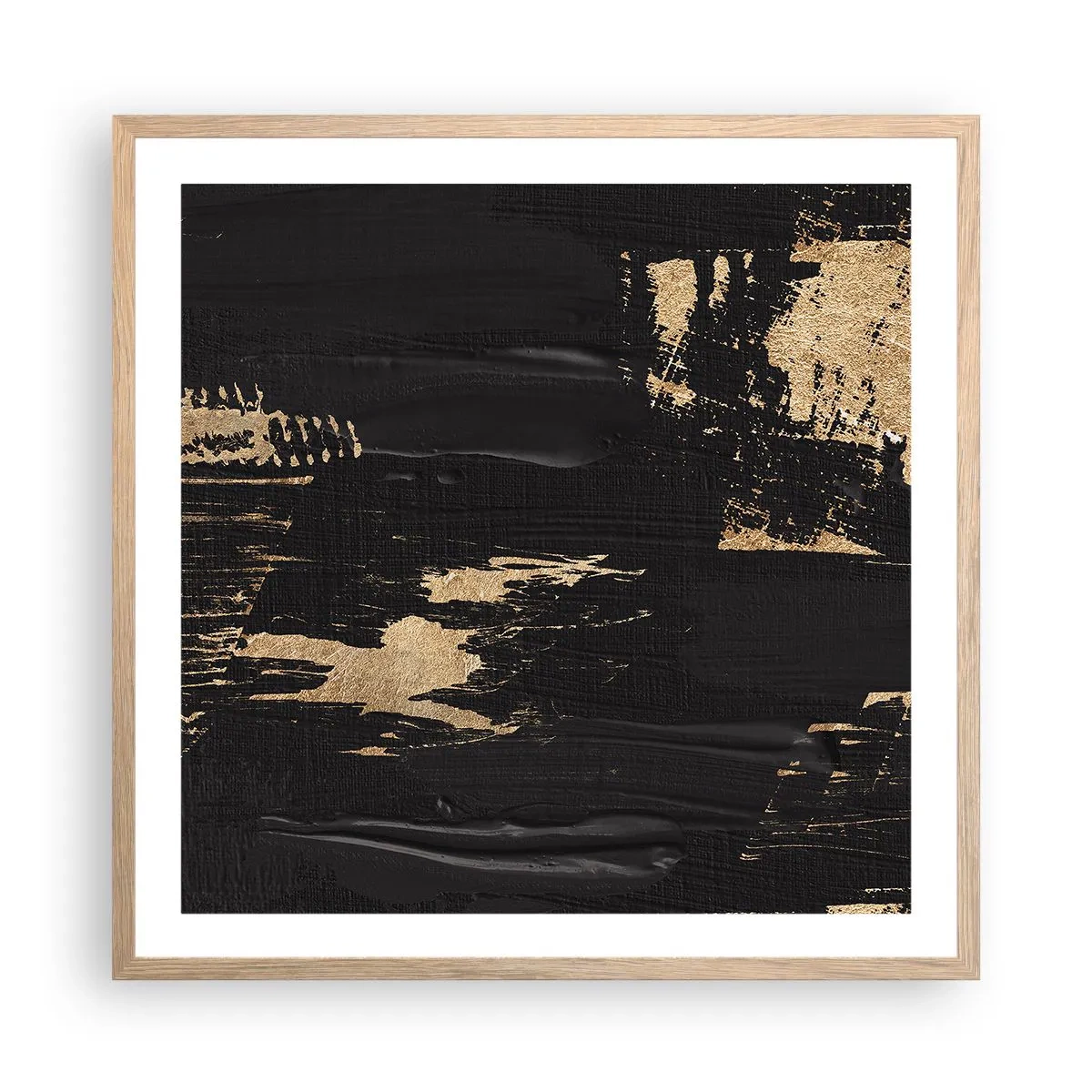 Plakat w ramie jasny dąb - Ślad dotyku - 60x60 cm