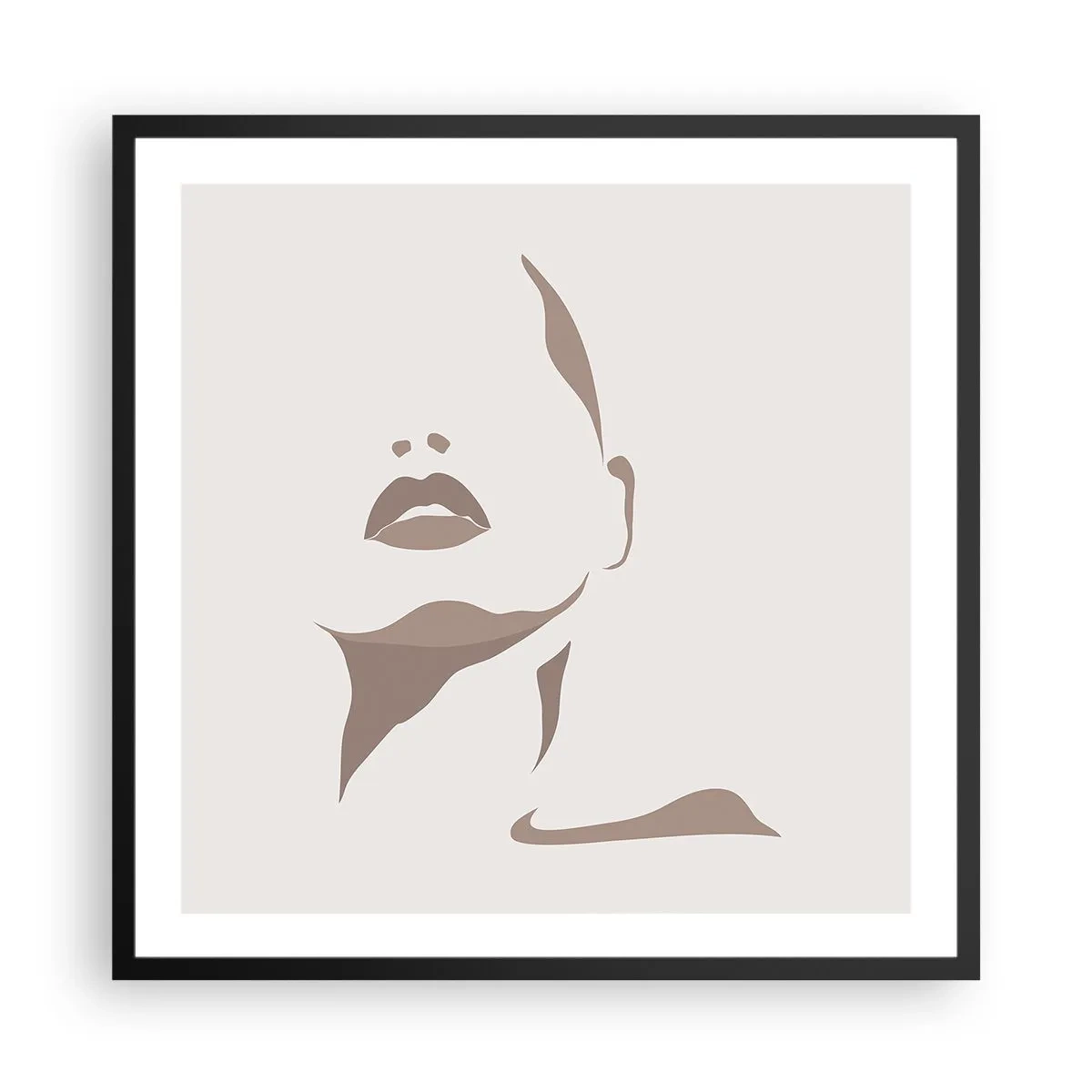 Plakat w czarnej ramie - Stworzona ze światła i cienia - 60x60 cm