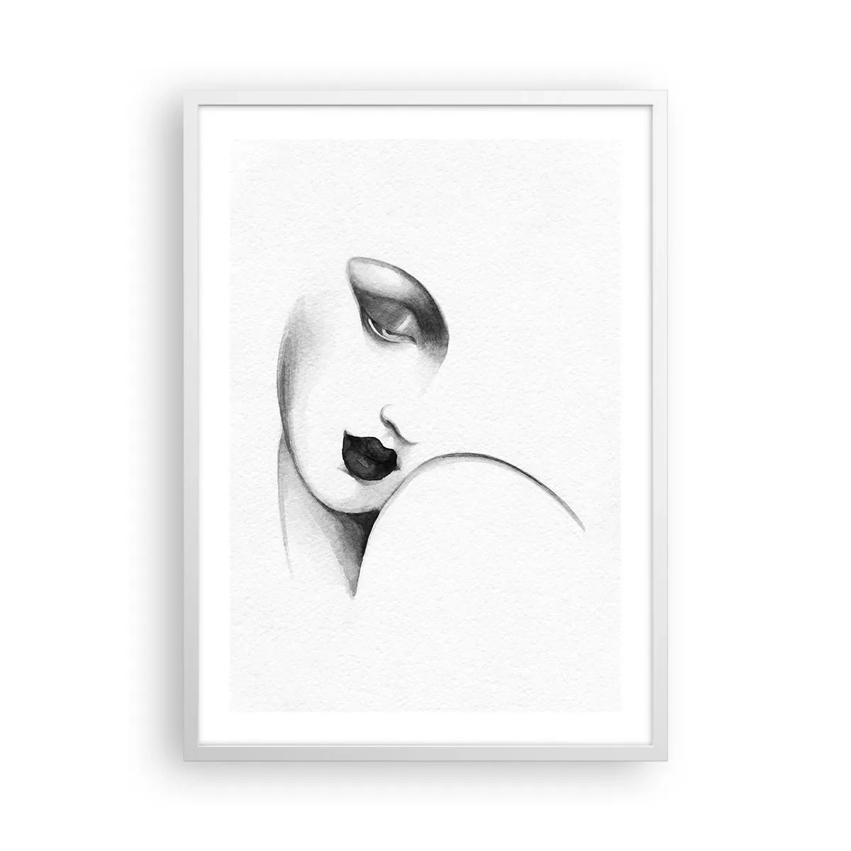 Plakat w białej ramie - W stylu Łempickiej - 50x70 cm