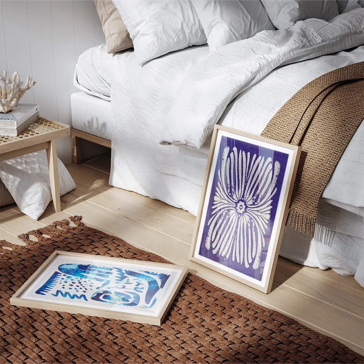 Blue creamy and chocolate - Inspiracja do sypialni