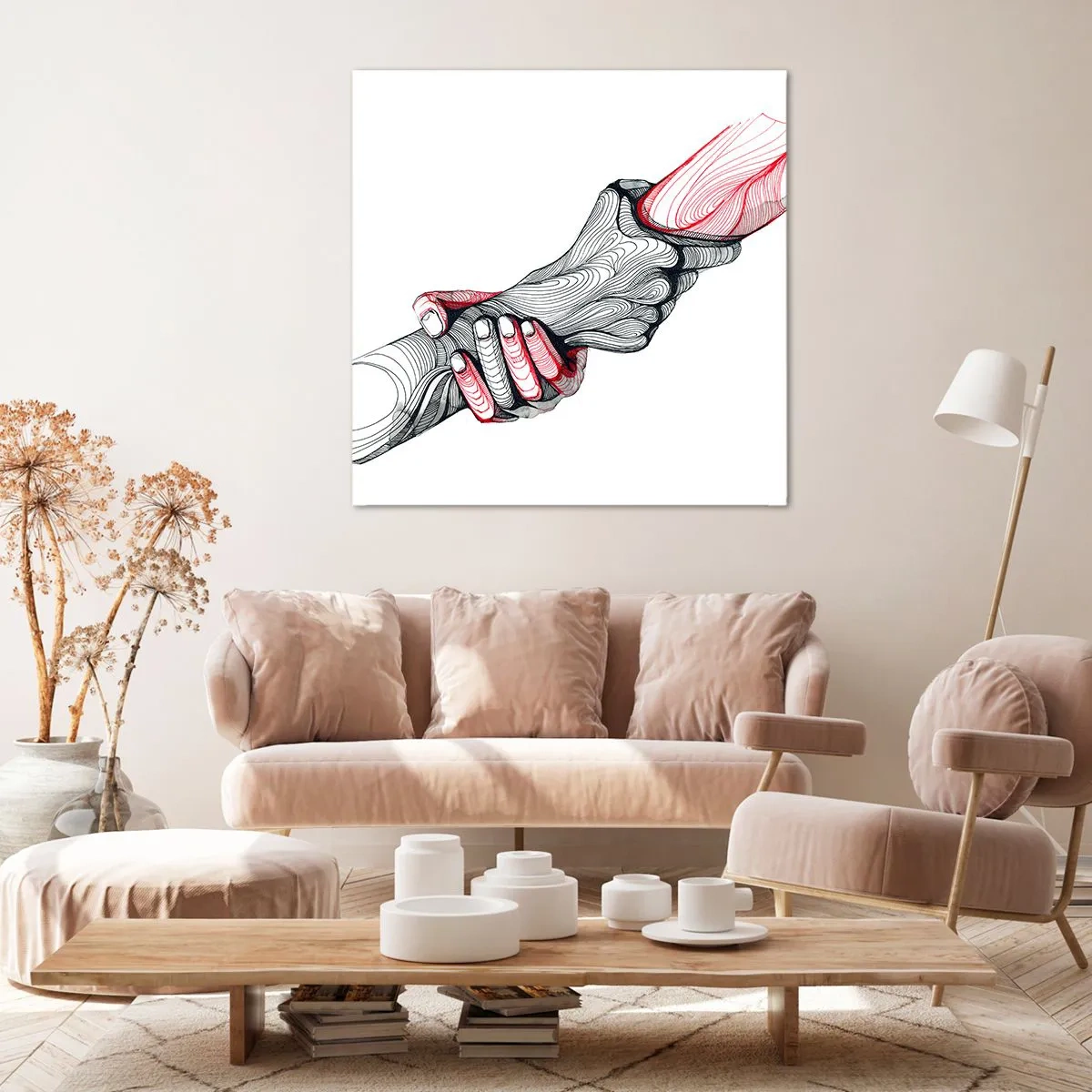 Obraz na płótnie - Jesteś w dobrych rękach - 60x60 cm