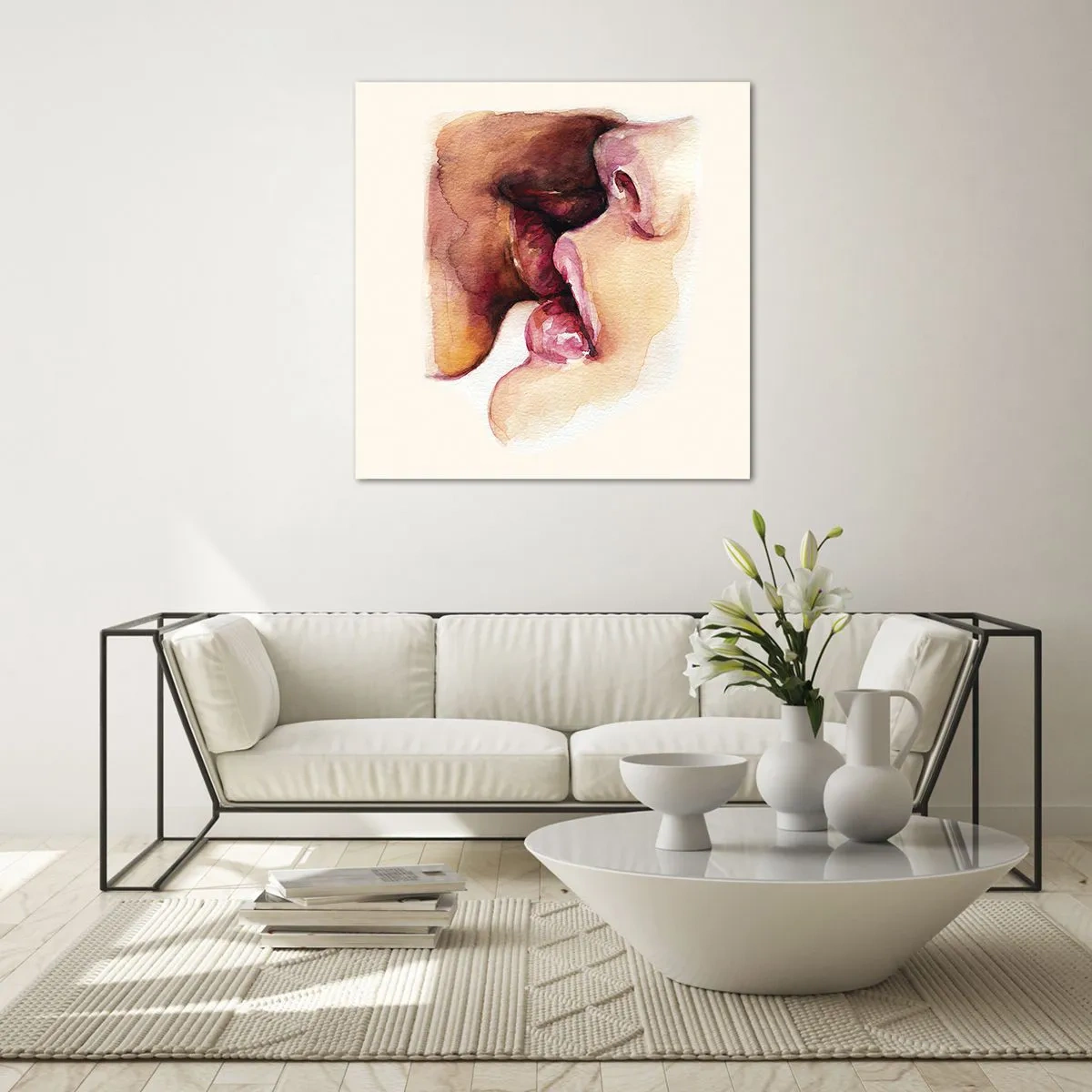 Obraz na szkle - Jak noc i dzień, ziemia i niebo - 60x60 cm