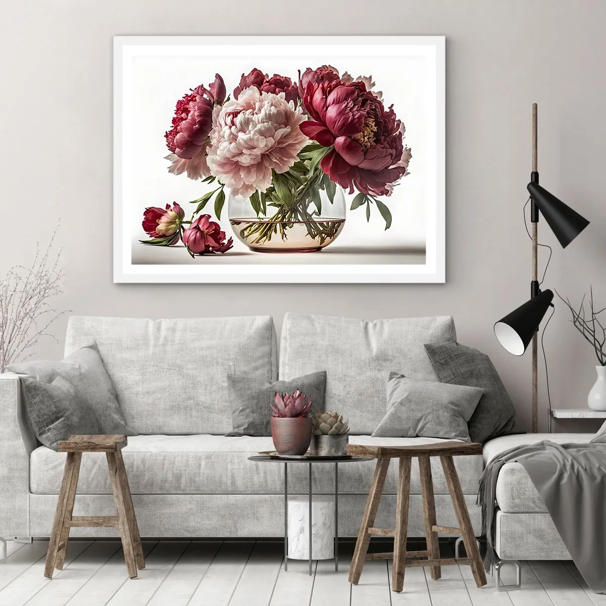 Plakat w białej ramie - W pełnym rozkwicie urody - 50x40 cm