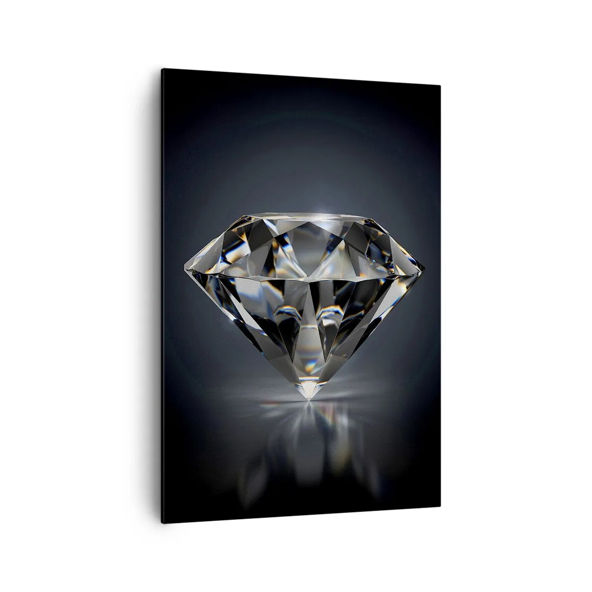 Obraz na płótnie - Diament na ciemnym tle w artystycznym ujęciu - 70x100cm - Best girls friend - Nowoczesna dekoracja ścienna do salonu i sypialni ARTTOR