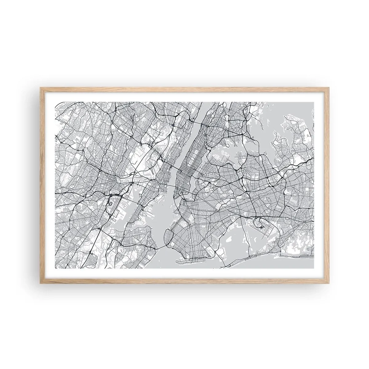 Plakat w ramie jasny dąb - Anatomia metropolii - 91x61 cm