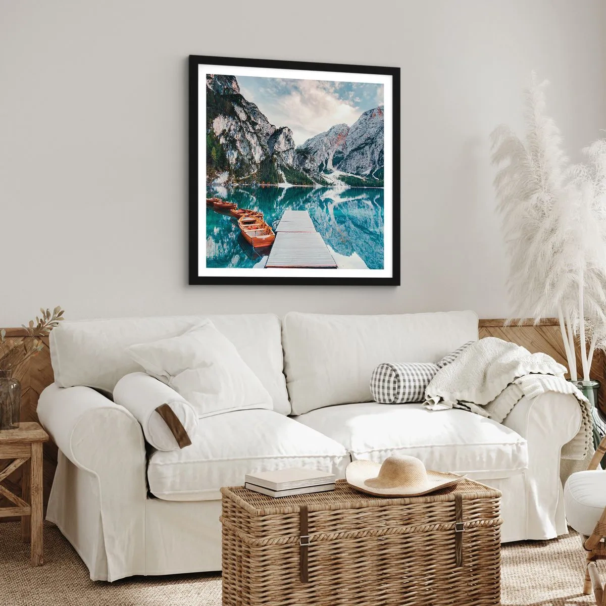 Plakat w czarnej ramie - Pokażemy ci piękno - 60x60 cm