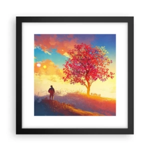 Plakat w czarnej ramie - Pielgrzym u celu - 30x30 cm