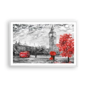 Plakat w białej ramie - Ekscytujący dzień - 91x61 cm