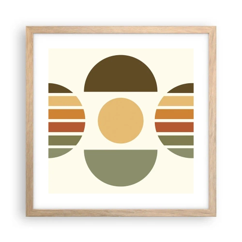 Plakat w ramie jasny dąb - W kolorach ziemi - 40x40 cm