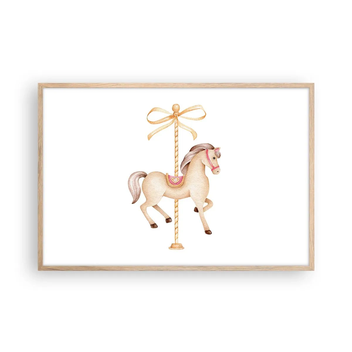 Plakat w ramie jasny dąb - Wdzięcznym kłusem - 91x61 cm