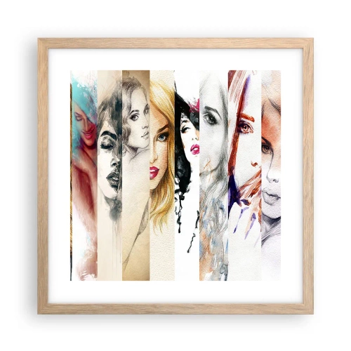 Plakat w ramie jasny dąb - I zawsze to TY - 40x40 cm