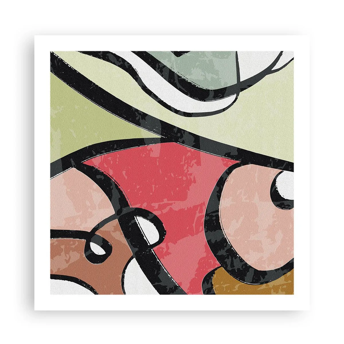 Plakat - Piruety wśród barw - 60x60 cm