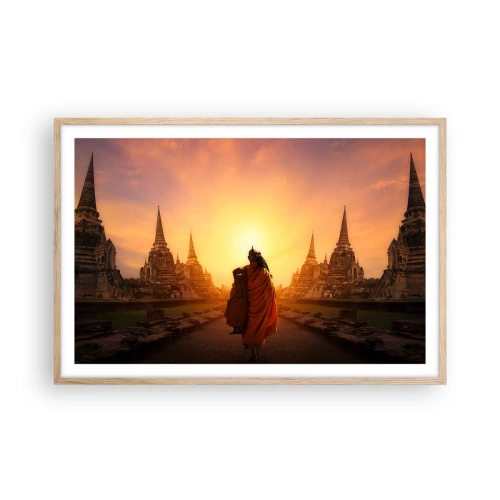 Plakat w ramie jasny dąb - W spokoju przez wieczność - 91x61 cm