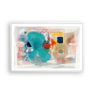 Plakat w białej ramie - Kolorowa gra - 91x61 cm