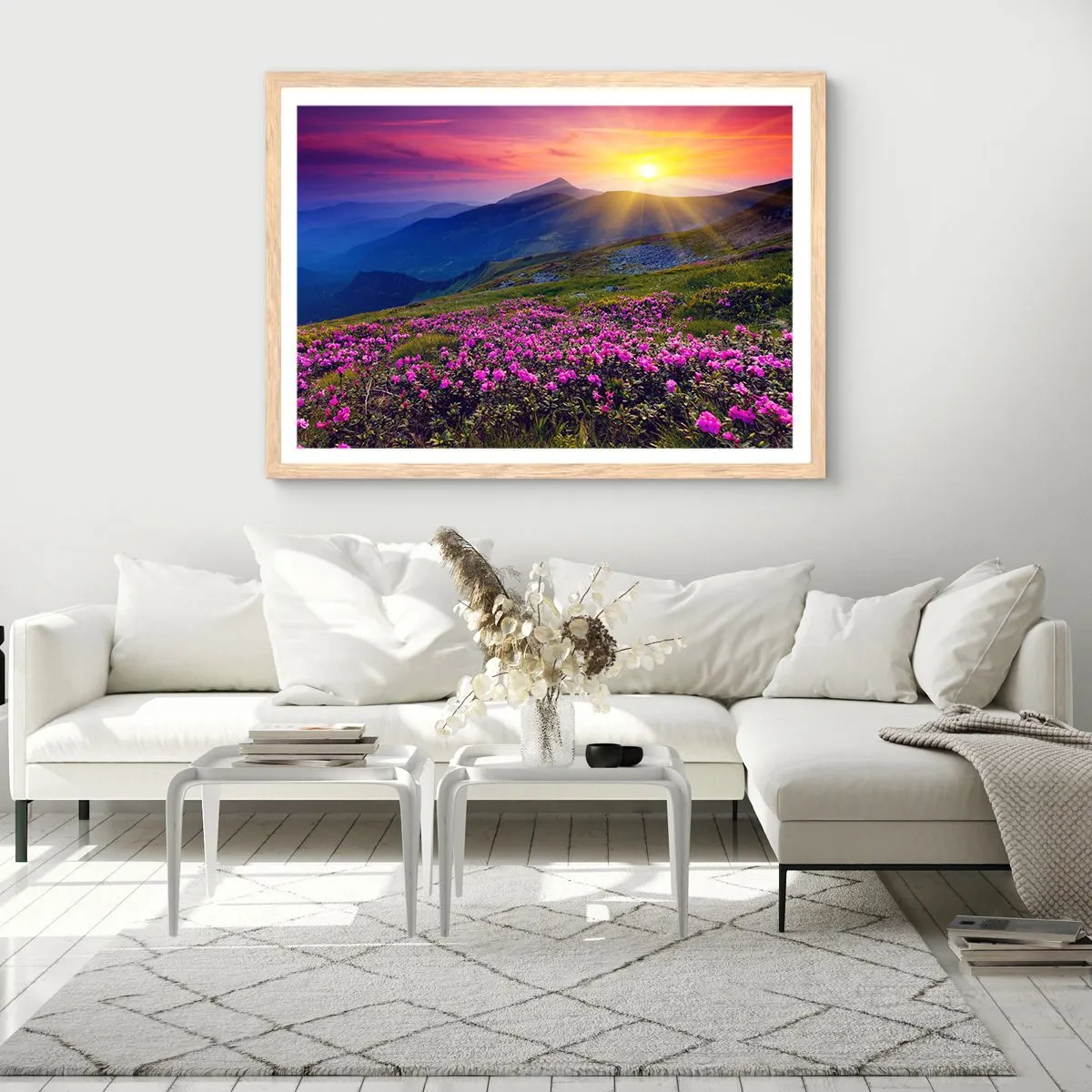 Plakat w ramie jasny dąb - … A dokoła pachnie kosodrzewina i wonieją zioła - 40x30 cm