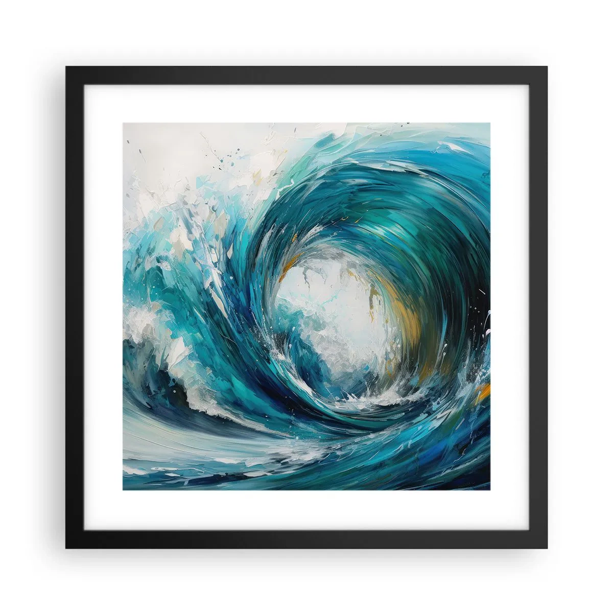 Plakat w czarnej ramie - Morski portal - 40x40 cm