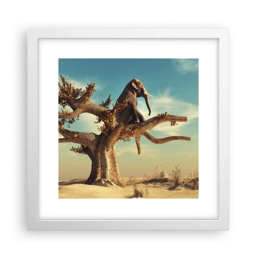 Plakat w białej ramie - Nowy punkt widzenia - 30x30 cm