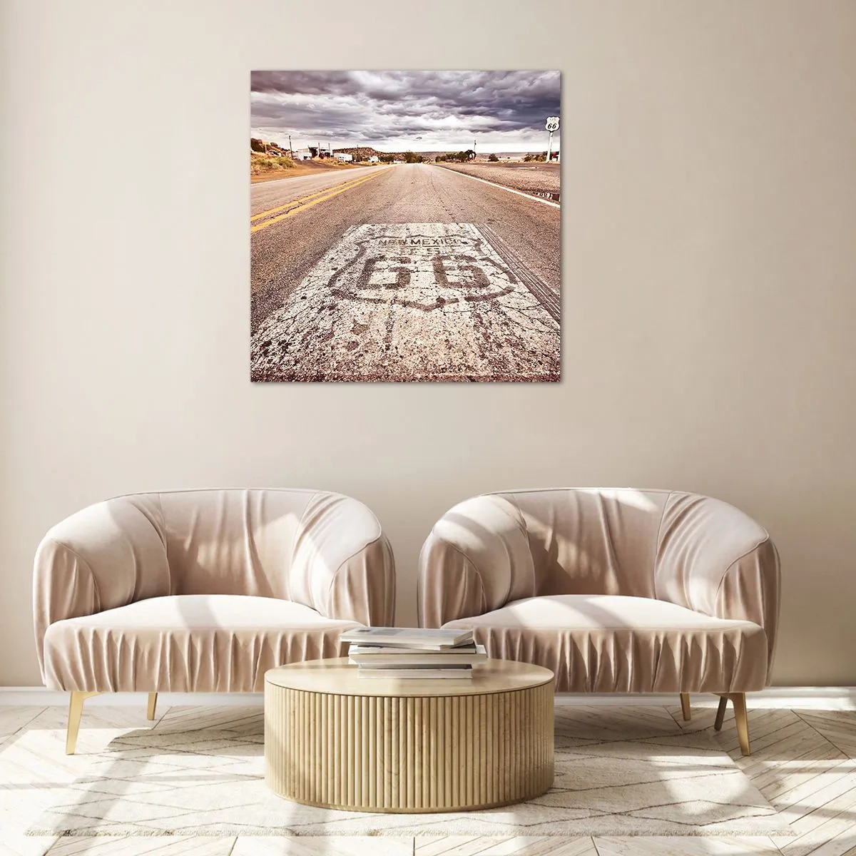 Obraz na szkle - Mother Road - amerykańska legenda - 30x30 cm