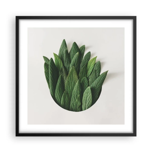 Plakat w czarnej ramie - Nieposkromiona ciekawość - 50x50 cm