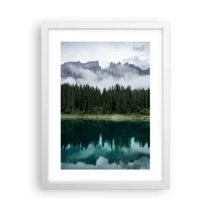 Plakat w białej ramie - Cicho, cicho, nie budźmy wody spiącej… - 30x40 cm