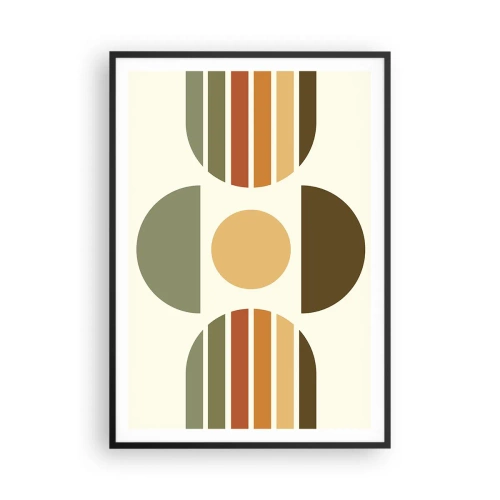 Plakat w czarnej ramie - W kolorach ziemi - 70x100 cm