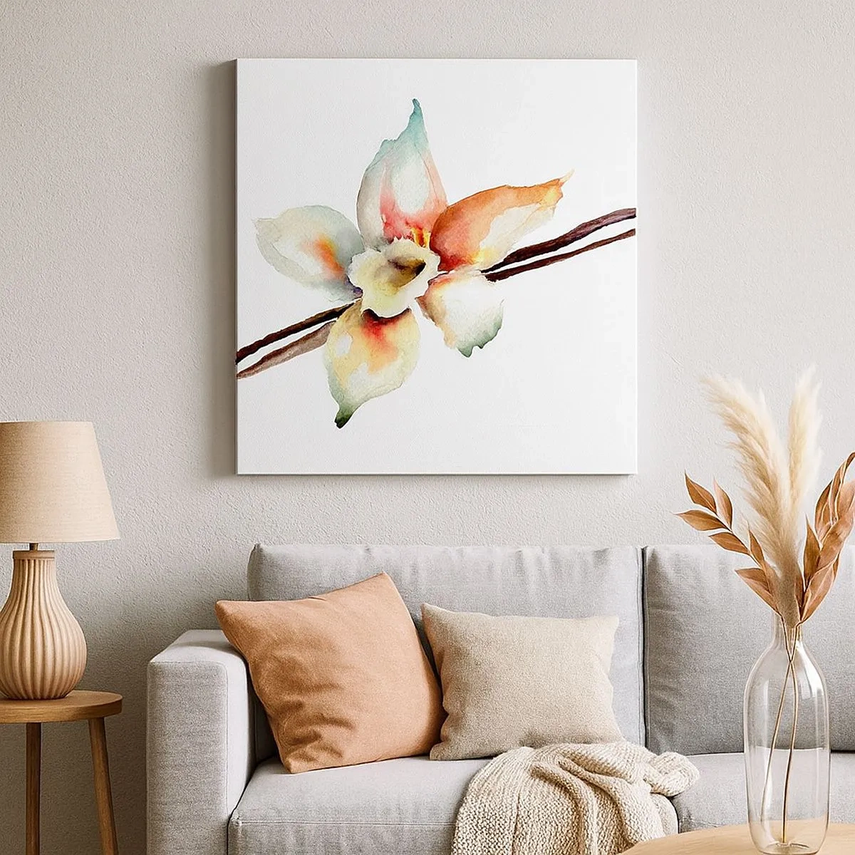 Obraz na płótnie - Rozlana farbką słodycz - 30x30 cm