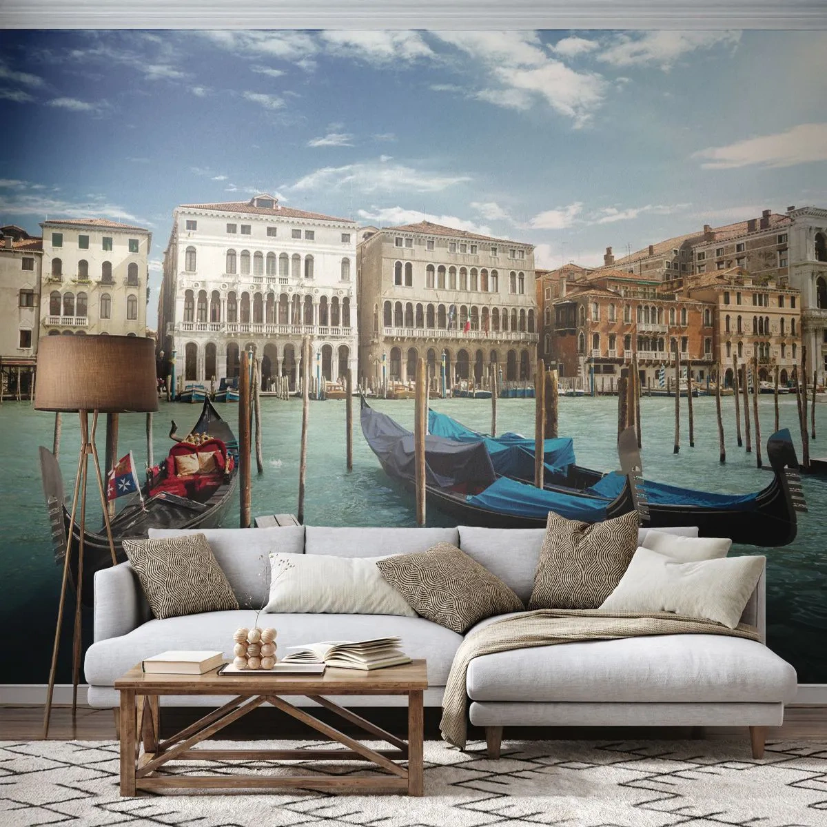 Fototapeta Premium Sand - Pałace w błękicie - Miasto, Wenecja, Architektura - 350x256 cm
