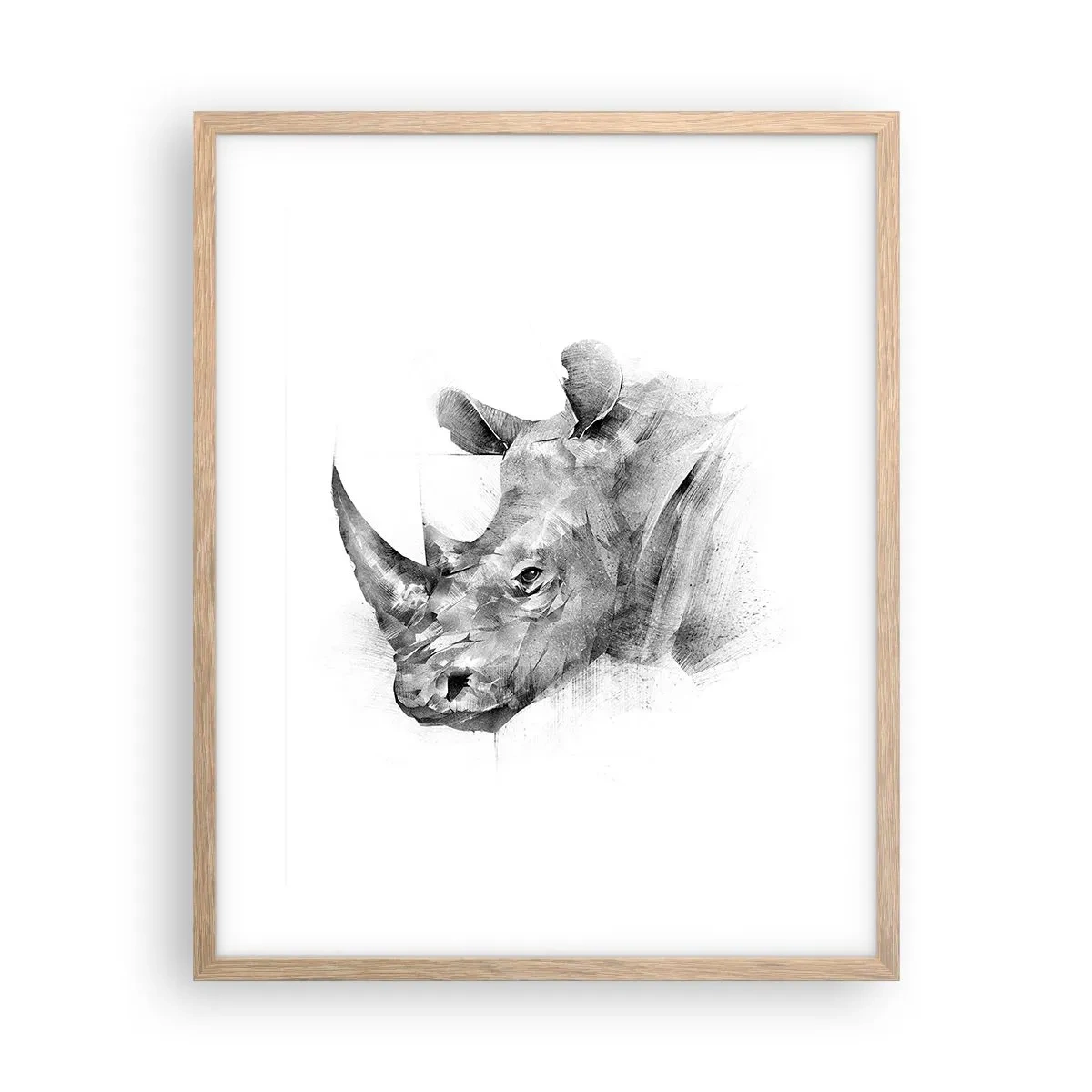 Plakat w ramie jasny dąb - Afrykański portret - 40x50 cm