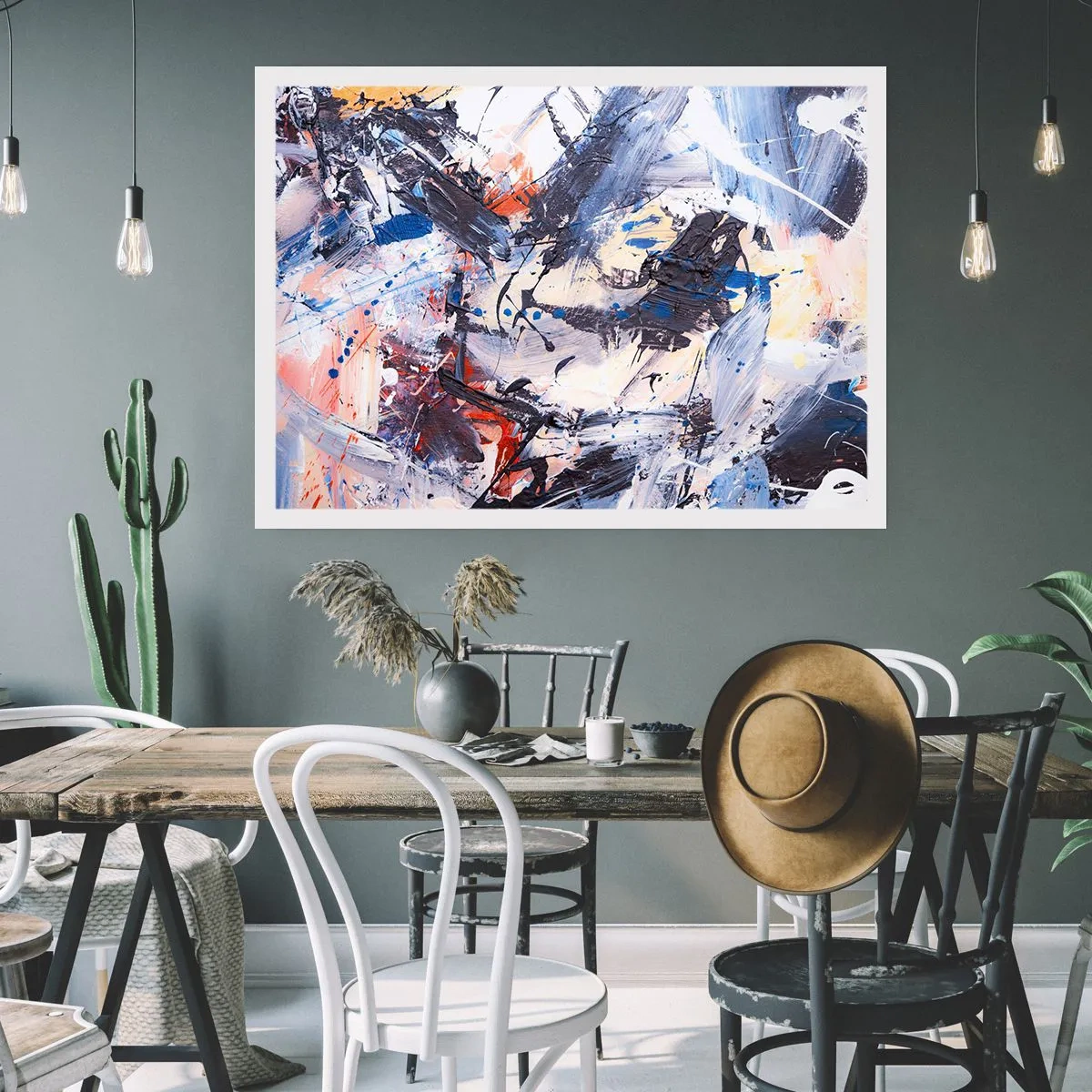 Plakat - Szalony taniec abstrakcji - 40x30 cm