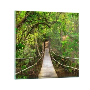 Obraz na szkle - Bo w ogrodzie rośnie pnącze - 50x50 cm