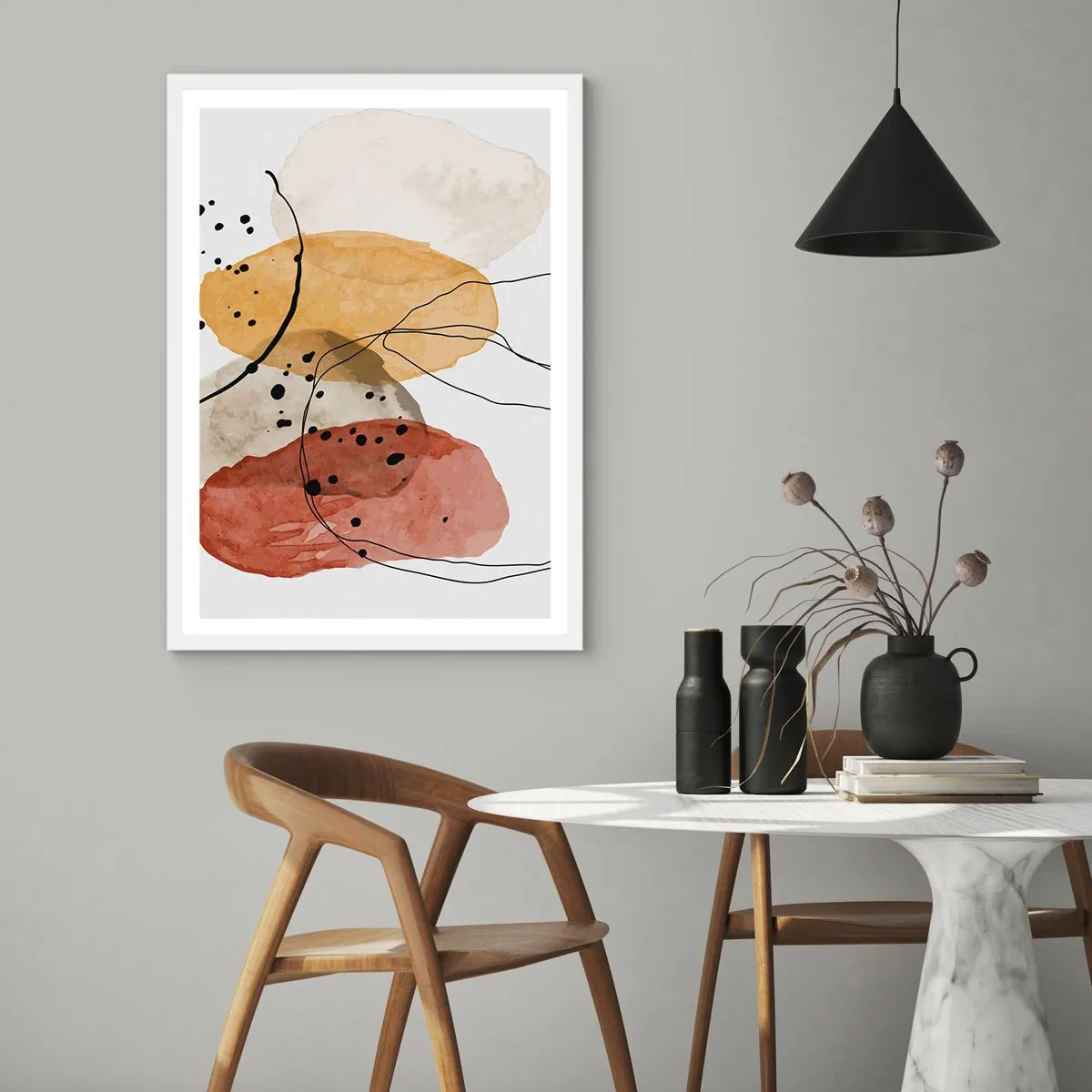 Plakat w białej ramie - Jak powietrze lekkie, przejrzyste - 40x50 cm