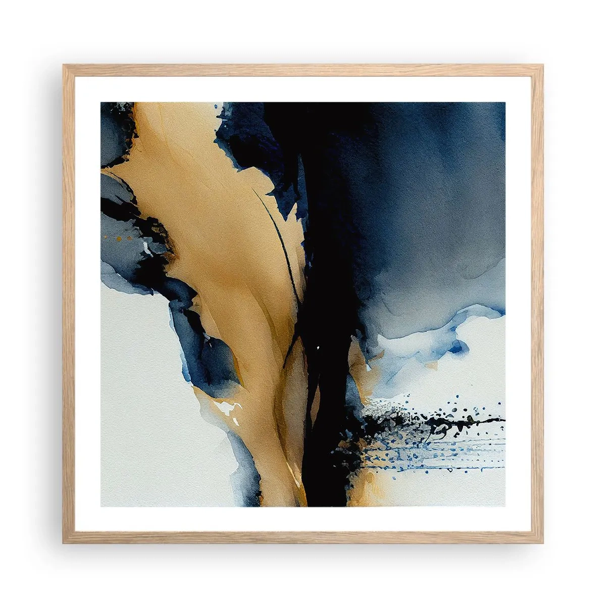 Plakat w ramie jasny dąb - Za zasłoną - 60x60 cm