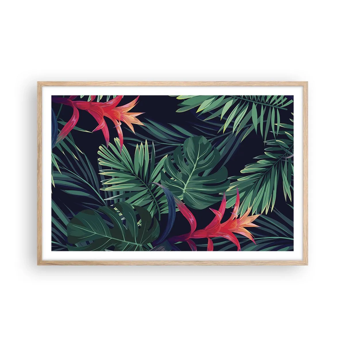 Plakat w ramie jasny dąb - Zapłonąć w zieleni - 91x61 cm