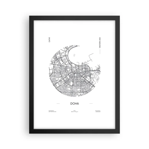 Plakat w czarnej ramie - Anatomia Dohy - 30x40 cm