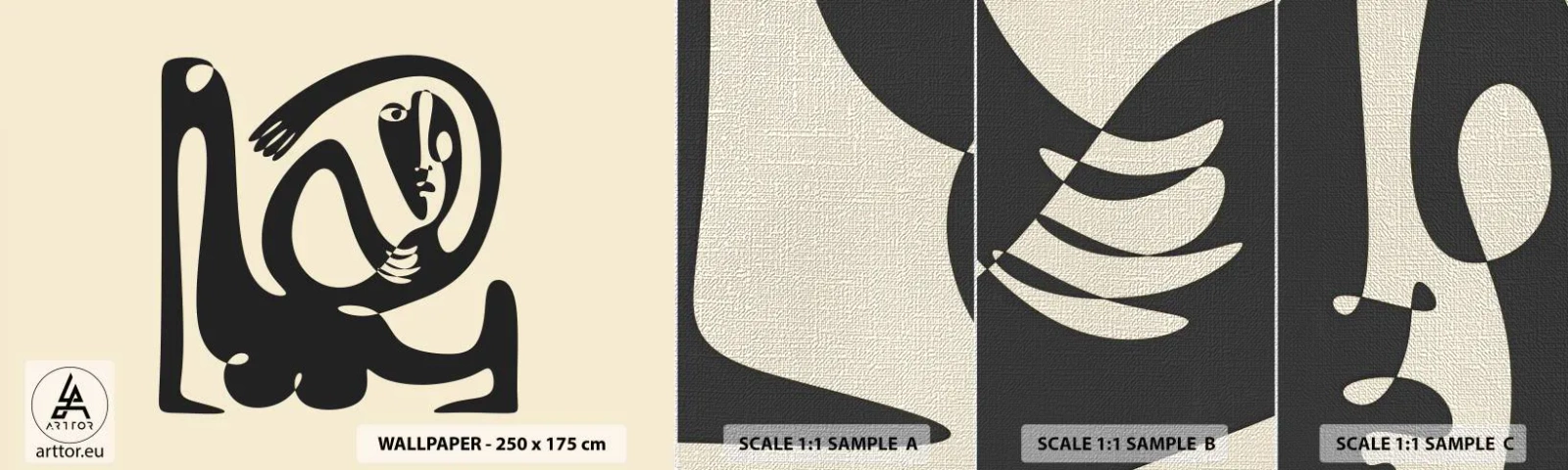 Fototapeta Próbka Premium Canvas - Prawie Picasso - Abstrakcja, Sztuka, Grafika - 100x30 cm