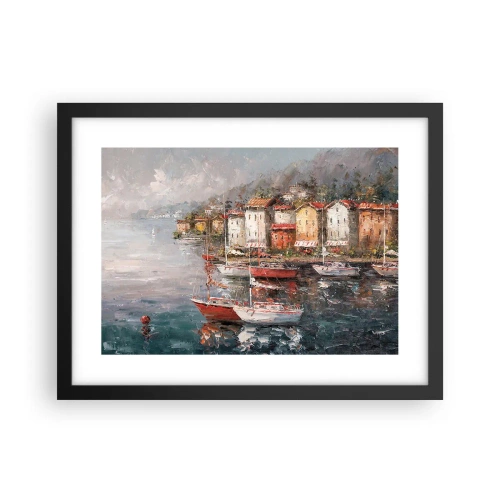 Plakat w czarnej ramie - Romantyczna przystań - 40x30 cm