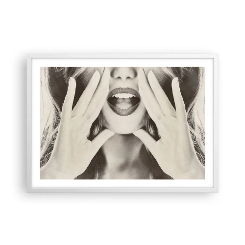 Plakat w białej ramie - Już idę! - 70x50 cm