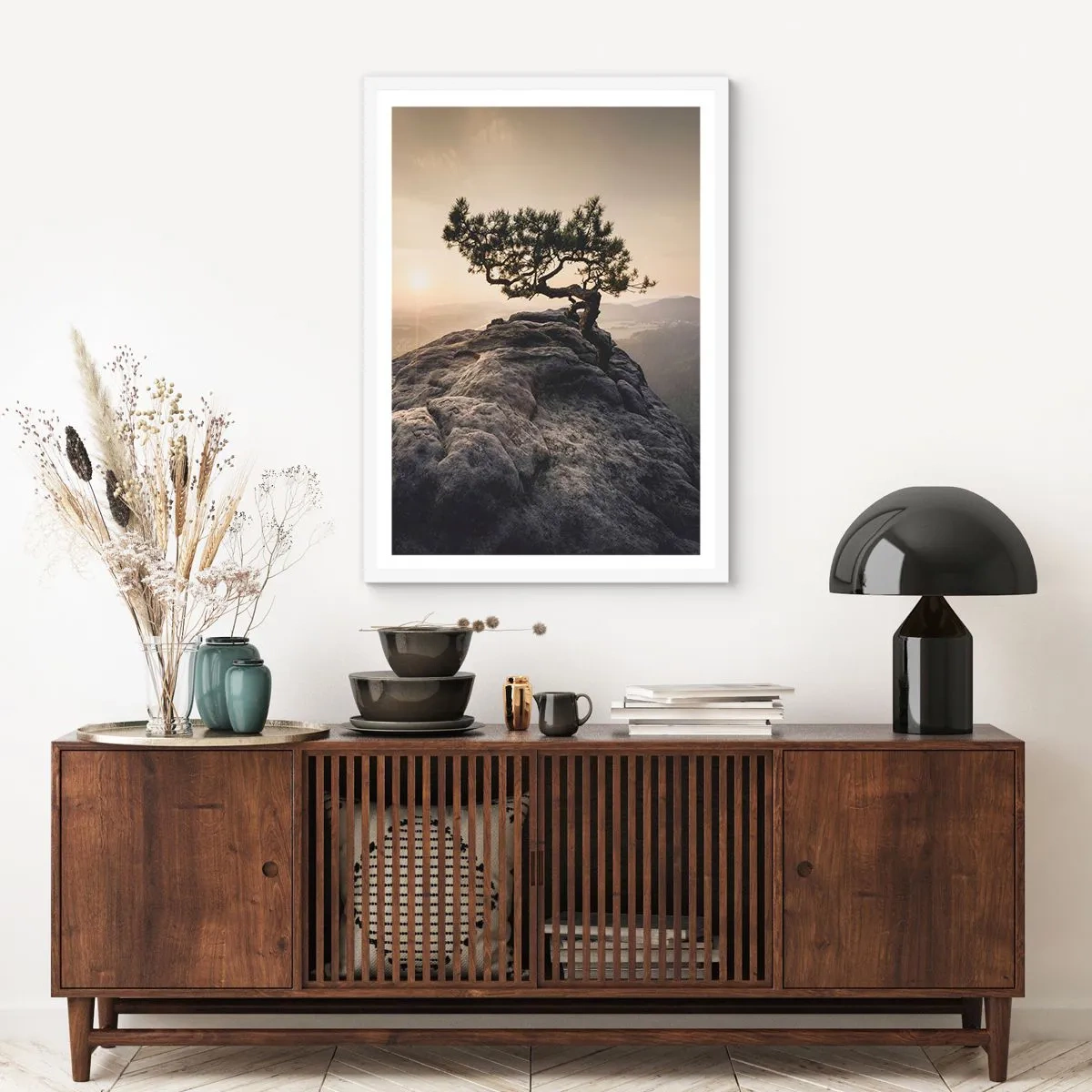 Plakat w białej ramie - Życie zawsze zwycięża - 70x100 cm