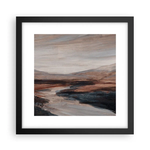 Plakat w czarnej ramie - Spokojna dolina - 30x30 cm