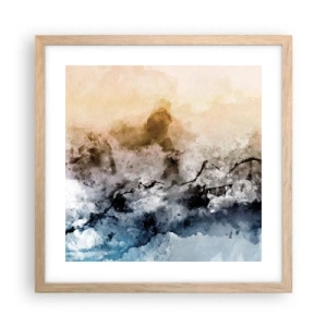 Plakat w ramie jasny dąb - Zatopione w tumanie mgły - 40x40 cm