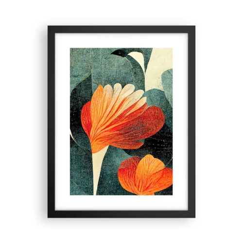 Plakat w czarnej ramie - Żar tropików i chłód zieleni - 30x40 cm