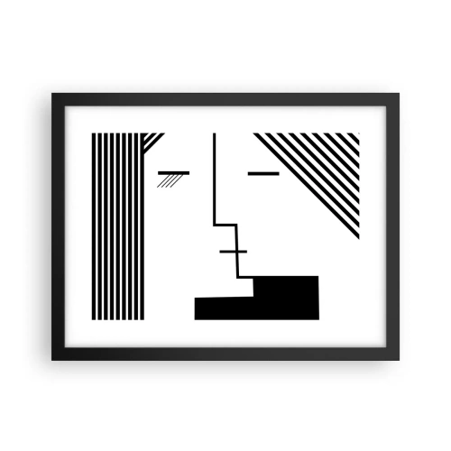 Plakat w czarnej ramie - Po prostu pocałunek - 40x30 cm